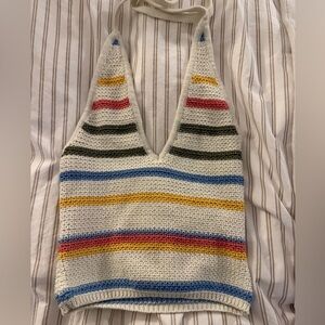 Crotchet multi color halter top